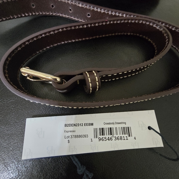 Dooney Denison Crossbody Drawstring Bag - Color: Espresso - Picture 12 of 12